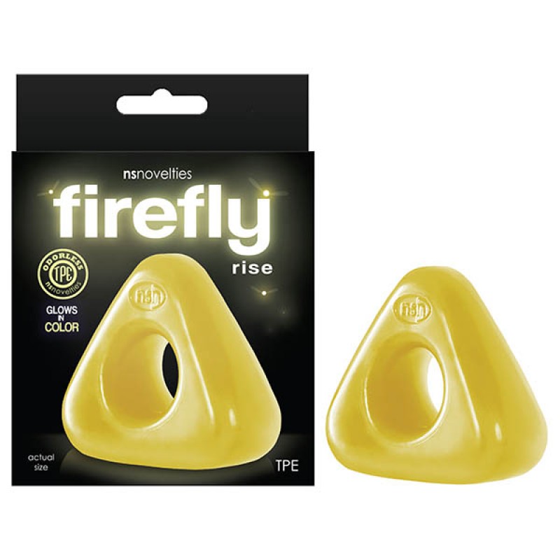 Firefly Rise Glow in Dark Cock Ring - Yellow